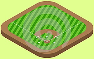 Isometric Baseball field in vector
