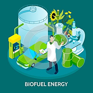 Isometric biofuel energy composition template