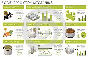 Isometric Biofuel Production Infographics photo