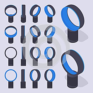 Isometric bladeless air fans photo