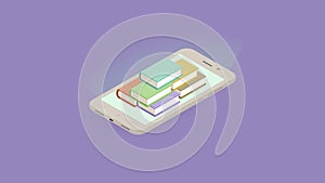 Isometric books in your phone