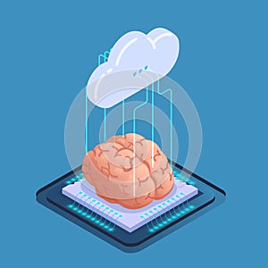 Isometric Brain Chip Composition