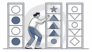 Isometric Building with Data Flow, Network Connectivity Concept, vector design Generative AI