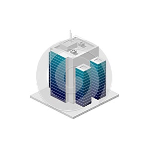 isometric building. Element of color building icon for mobile concept and web apps. Detailed isometric building icon can be used