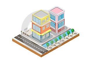 Isometric Building vector.