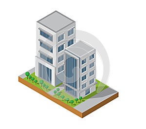 Isometric Building vector.