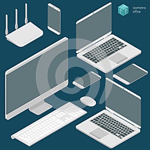 Isometric busines office