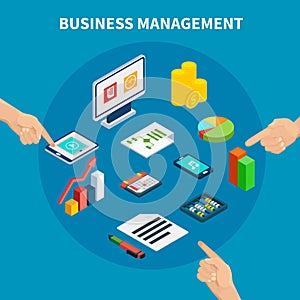Isometric Business Data Composition