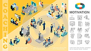 Isometric Business Education Concept