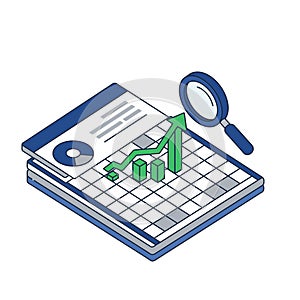 Isometric Business Growth Analysis