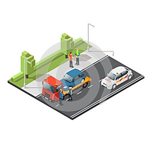 Isometric Car Evacuating Service Composition