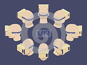 Isometric cardboard virtual reality headset