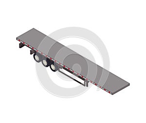 Isometric Cargo Semitrailer