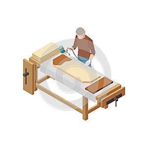 Isometric Carpenter Icon