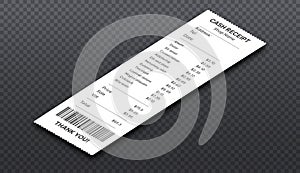 Isometric cash receipt