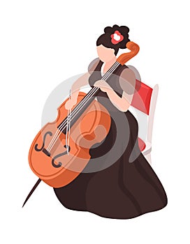 Isometric Cello Player