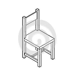 Isometric chair vector
