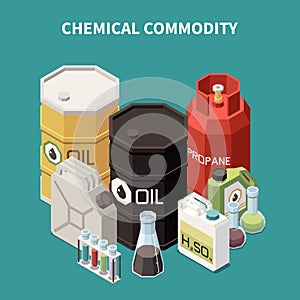 Isometric Chemical Commodity Composition photo