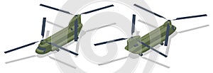 Isometric Chinook is a tandem-rotor helicopter developed. Chinook is a heavy-lift helicopter that is among the heaviest