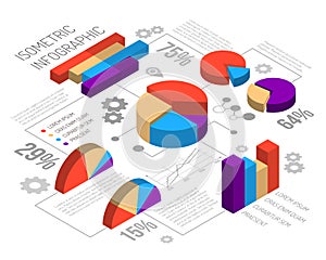 Isometric Circlular Graph Infographics