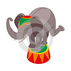 Isometric Circus Elephant