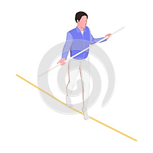 Isometric Circus Gymnast Icon