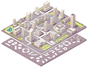 Isometrico la città creazione 