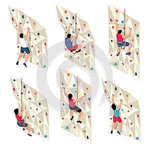 Isometric Climbing Walls Set