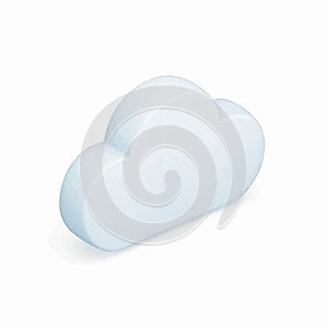 Isometric Cloud Icon for Cloud Computing Concepts