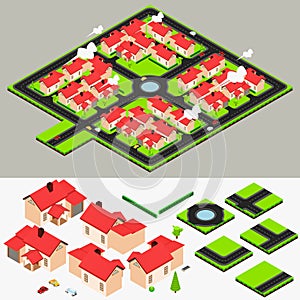 Isometric Cluster House Collection Set