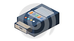 Isometric Compact Printer, Home Office Device, vector design Generative AI