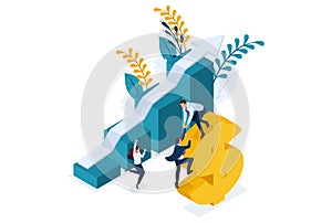 Isometric Concept Helping Hand