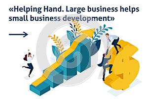 Isometric Concept Helping Hand