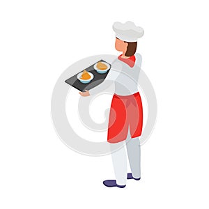 Isometric Cook Tray Composition