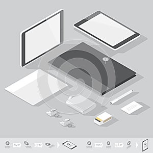 Isometric corporate identity template