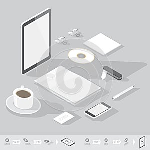 Isometric corporate identity template