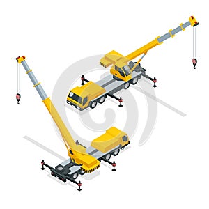 Isometric crane, heavy equipment and machinery