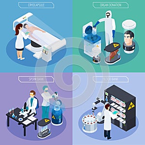 Isometric Cryogenetics Design Concept photo