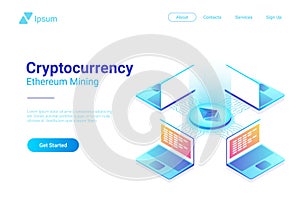 Isometric Cryptocurrency Etherium Trading platform