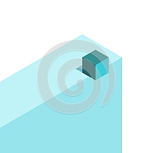 Isometric cube on edge