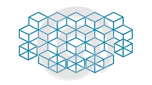 Isometric Cube Pattern Abstract Design Vector, vector design Generative AI