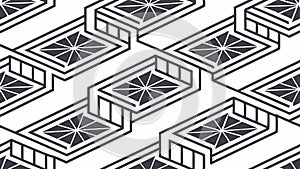 Isometric Cube Pattern, Abstract Geometric Background, vector design Generative AI