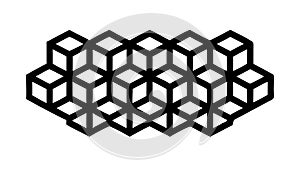 Isometric Cube Pattern Geometric Background Design, vector design Generative AI
