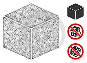 Isometric Cube Polygonal Web Vector Mesh Illustration