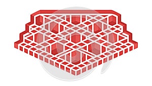 Isometric Cube Structure Pattern Vector, vector design Generative AI