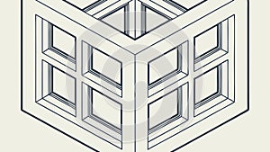 Isometric Cube Structure Vector, Abstract Geometry, Building Blocks, 3D Design, vector design Generative AI