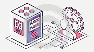 Isometric cube UI design, tech interface, digital display, software element vector design Generative AI