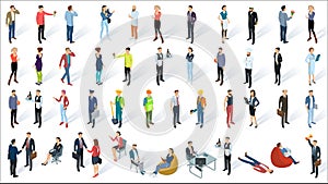 Isometric 3d flat design vector people