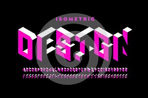 Isometric 3d font design