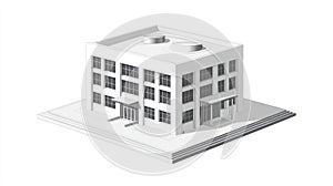 Isometric Office Building. Corporate Architecture Design.